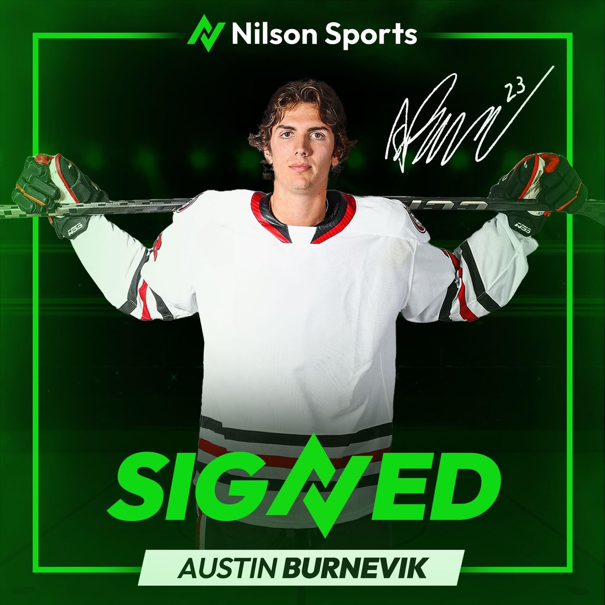 Auston Burnevik Signing Graphic